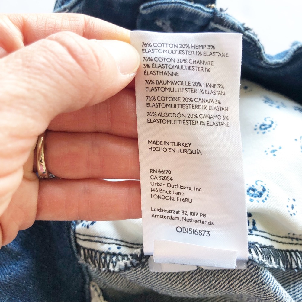 Pilcro Jeans Womens 28 Polished Mid Rise Bootcut Jeans Dark Wash Blue Hemp Blend - Picture 8 of 15